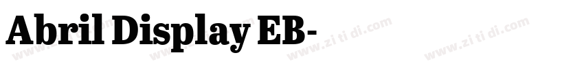 Abril Display EB字体转换